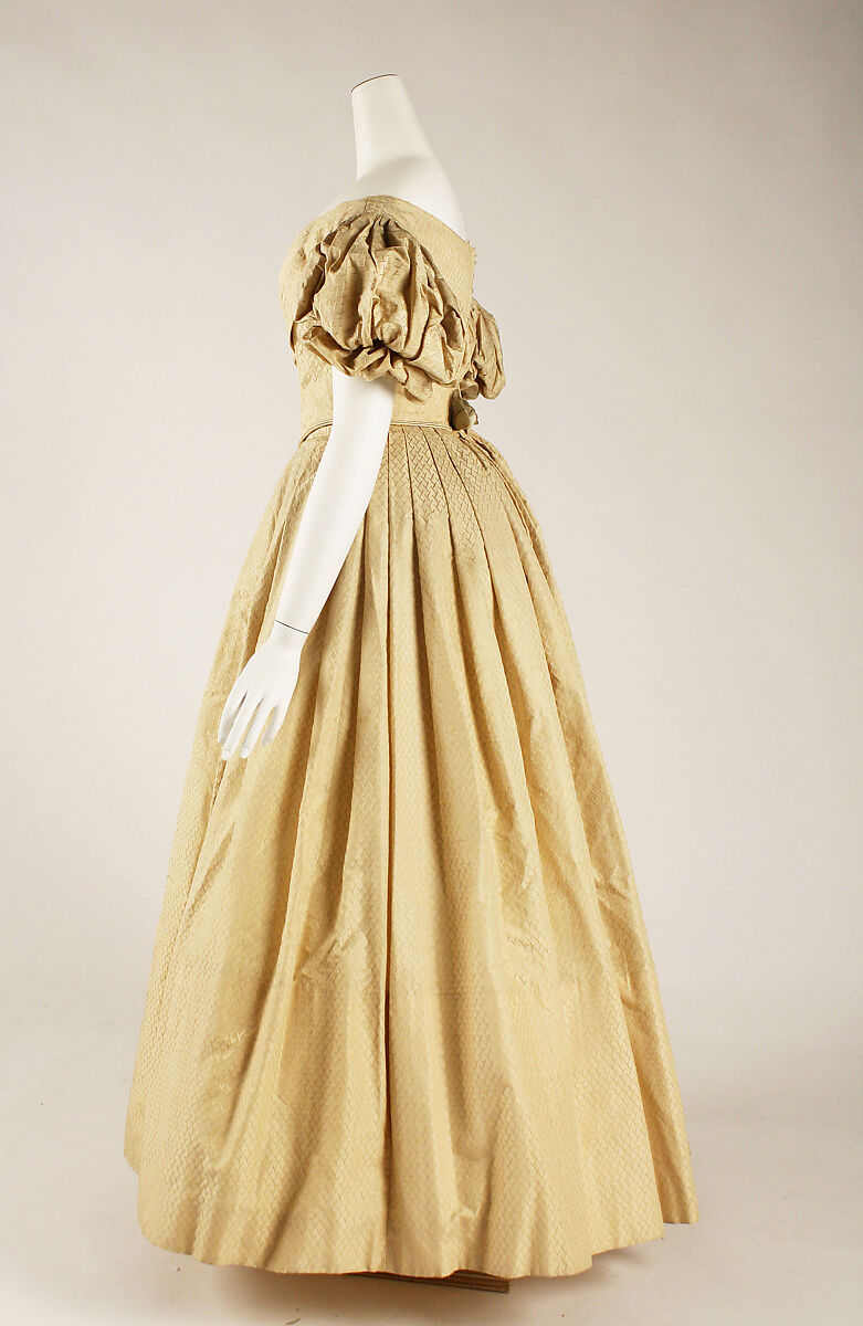 Dress, silk, British