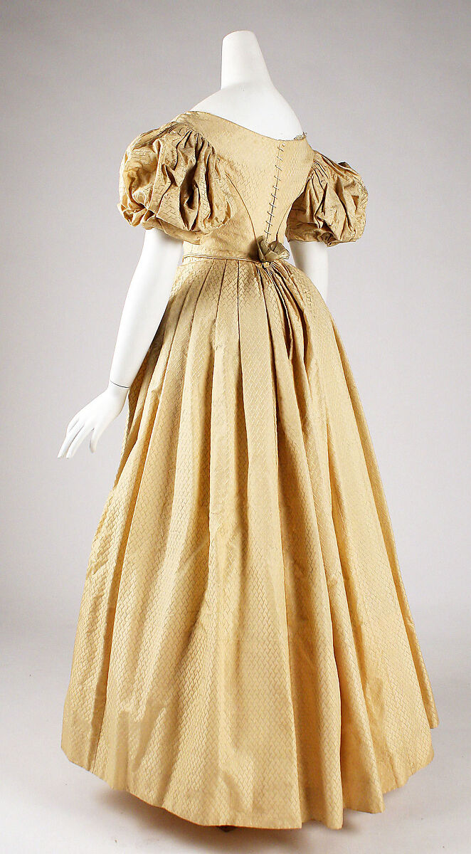 Dress, silk, British