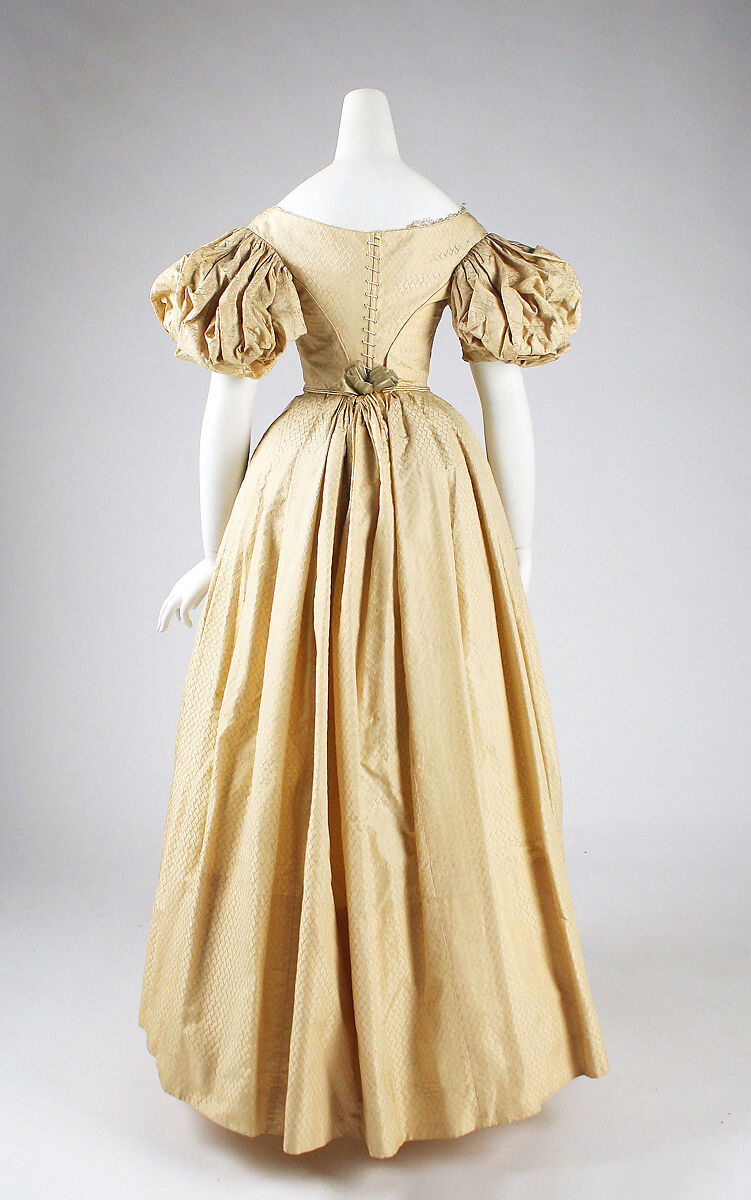 Dress, silk, British