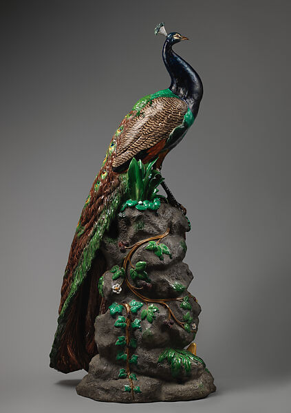 Peacock, Minton(s) (British, Stoke-on-Trent, 1793–present), Lead-glazed earthenware (“Minton’s majolica”), British, Stoke-on-Trent, Staffordshire 