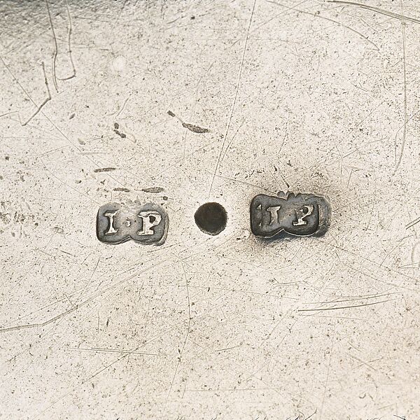 Tankard, Marked by I. P., Silver, American