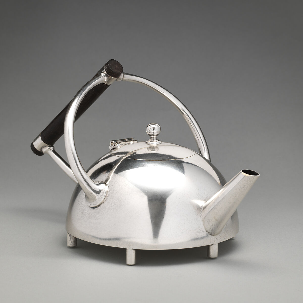 Teapot, Christopher Dresser (British, Glasgow, Scotland 1834–1904 Mulhouse), Silverplate, ebony, British, Sheffield