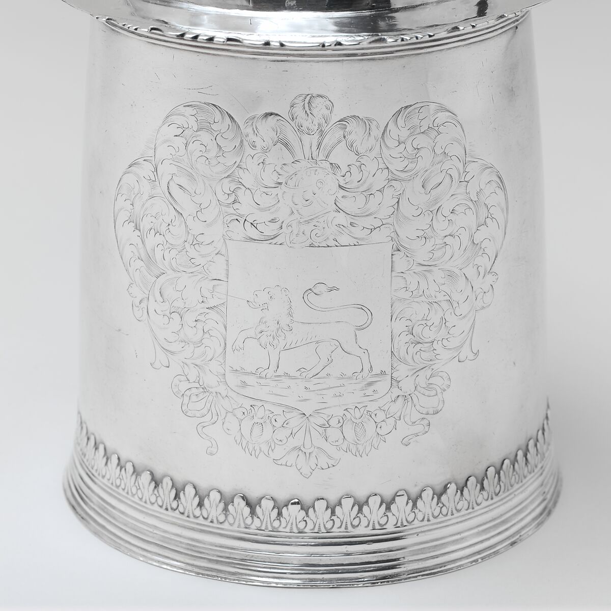Tankard, Jacobus Vander Spiegel (baptized 1668–1708), Silver, American