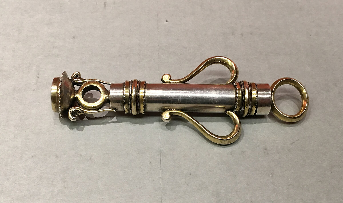 Holi Syringe (Pichkari), Silver and gilded silver 