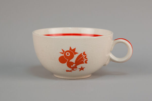 "Animal Kingdom" coffee cup, Viktor Schreckengost (American, Sebring, Ohio 1906–2008 Cleveland, Ohio), Earthenware, American 