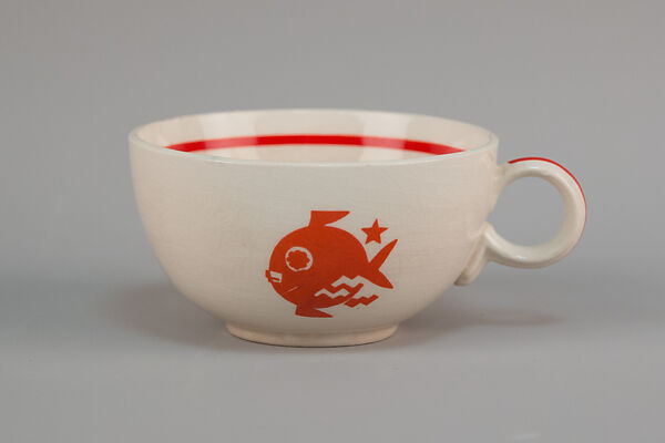 "Animal Kingdom" coffee cup, Viktor Schreckengost (American, Sebring, Ohio 1906–2008 Cleveland, Ohio), Earthenware, American 