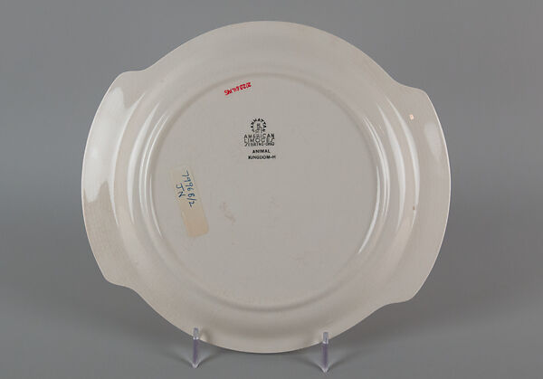 "Animal Kingdom" cake plate, Designed by Viktor Schreckengost (American, Sebring, Ohio 1906–2008 Cleveland, Ohio), Earthenware, American