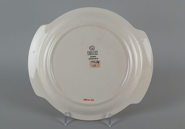"Animal Kingdom" cake plate, Viktor Schreckengost (American, Sebring, Ohio 1906–2008 Cleveland, Ohio), Earthenware, American