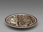 Maple Syrup Gathering cup and saucer, Designed by Rockwell Kent (American, Tarrytown, New York 1882–1971 Plattsburgh, New York), Earthenware, American