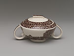 Our America sugar bowl, Designed by Rockwell Kent (American, Tarrytown, New York 1882–1971 Plattsburgh, New York), Earthenware, American