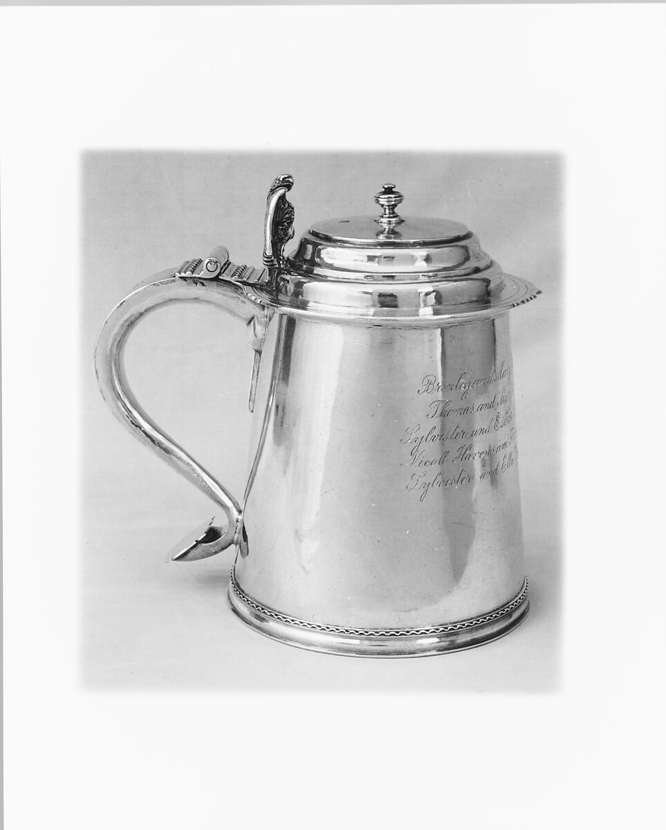 Tankard, Samuel Vernon (1683–1737), Silver, American