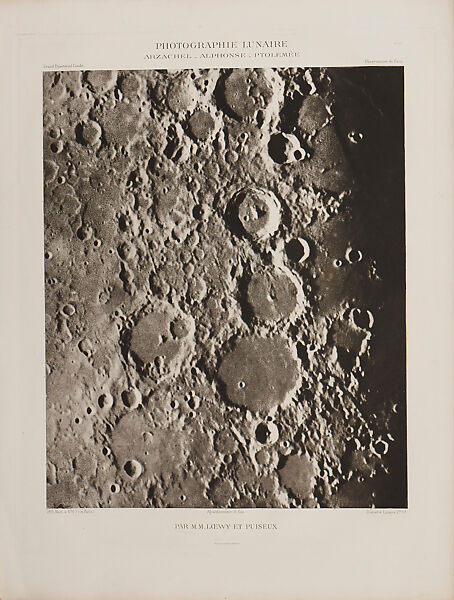 Photographic Atlas of the Moon, Published by the Paris Observatory (Atlas Photographique de la lune, publié par l'Observatoire de Paris), Maurice Loewy (French (born Austria), Vienna 1833–1907 Paris), Photogravure 