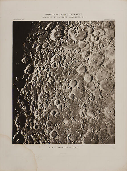 Photographic Atlas of the Moon, Published by the Paris Observatory (Atlas Photographique de la lune, publié par l'Observatoire de Paris), Maurice Loewy (French (born Austria), Vienna 1833–1907 Paris), Photogravure 