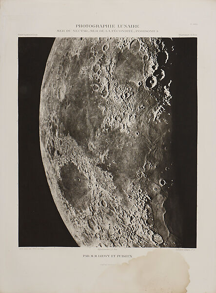 Photographic Atlas of the Moon, Published by the Paris Observatory (Atlas Photographique de la lune, publié par l'Observatoire de Paris), Maurice Loewy (French (born Austria), Vienna 1833–1907 Paris), Photogravure 