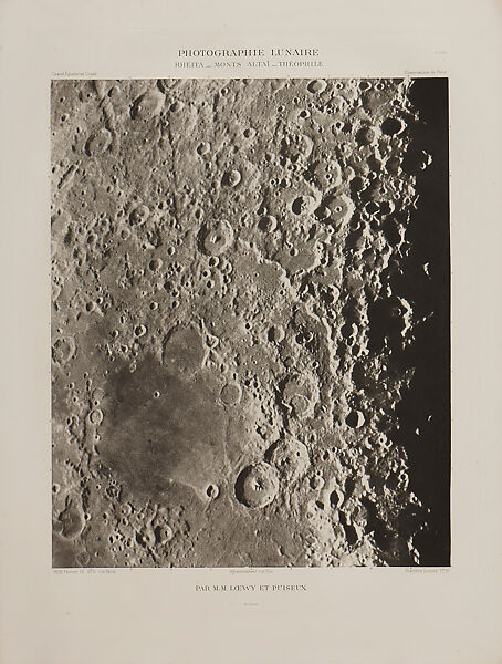Photographic Atlas of the Moon, Published by the Paris Observatory (Atlas Photographique de la lune, publié par l'Observatoire de Paris), Maurice Loewy (French (born Austria), Vienna 1833–1907 Paris), Photogravure 