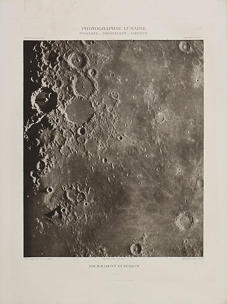 Photographic Atlas of the Moon, Published by the Paris Observatory (Atlas Photographique de la lune, publié par l'Observatoire de Paris), Maurice Loewy (French (born Austria), Vienna 1833–1907 Paris), Photogravure 