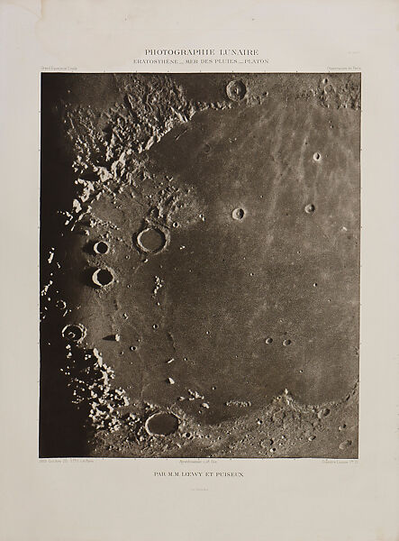Photographic Atlas of the Moon, Published by the Paris Observatory (Atlas Photographique de la lune, publié par l'Observatoire de Paris), Maurice Loewy (French (born Austria), Vienna 1833–1907 Paris), Photogravure 