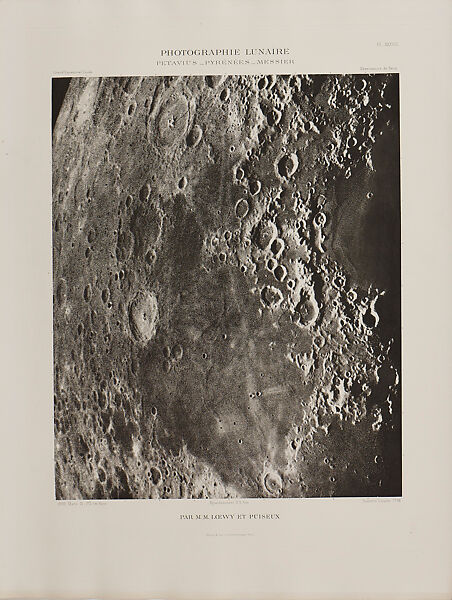 Photographic Atlas of the Moon, Published by the Paris Observatory (Atlas Photographique de la lune, publié par l'Observatoire de Paris), Maurice Loewy (French (born Austria), Vienna 1833–1907 Paris), Photogravure 