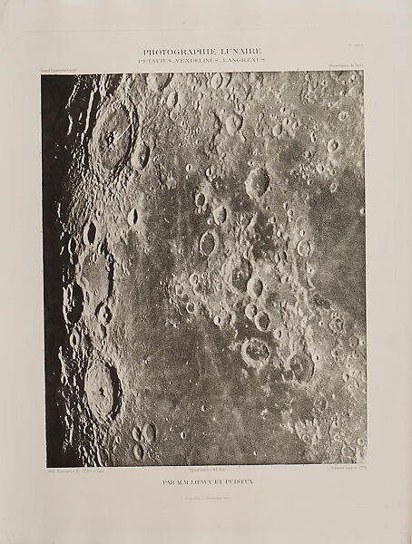 Photographic Atlas of the Moon, Published by the Paris Observatory (Atlas Photographique de la lune, publié par l'Observatoire de Paris), Maurice Loewy (French (born Austria), Vienna 1833–1907 Paris), Photogravure 