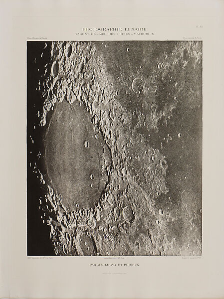 Photographic Atlas of the Moon, Published by the Paris Observatory (Atlas Photographique de la lune, publié par l'Observatoire de Paris), Maurice Loewy (French (born Austria), Vienna 1833–1907 Paris), Photogravure 