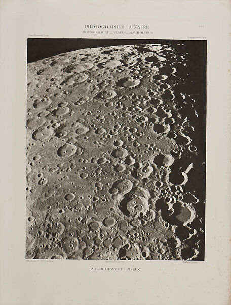 Photographic Atlas of the Moon, Published by the Paris Observatory (Atlas Photographique de la lune, publié par l'Observatoire de Paris), Maurice Loewy (French (born Austria), Vienna 1833–1907 Paris), Photogravure 
