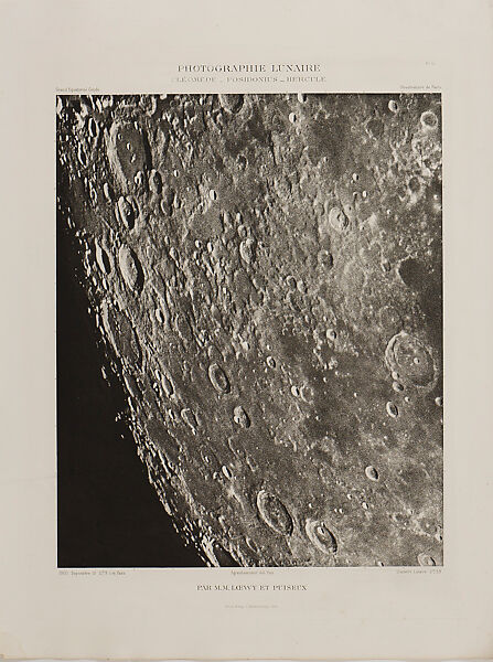 Photographic Atlas of the Moon, Published by the Paris Observatory (Atlas Photographique de la lune, publié par l'Observatoire de Paris), Maurice Loewy (French (born Austria), Vienna 1833–1907 Paris), Photogravure 