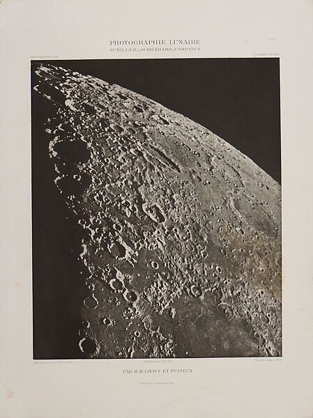 Photographic Atlas of the Moon, Published by the Paris Observatory (Atlas Photographique de la lune, publié par l'Observatoire de Paris), Maurice Loewy (French (born Austria), Vienna 1833–1907 Paris), Photogravure 