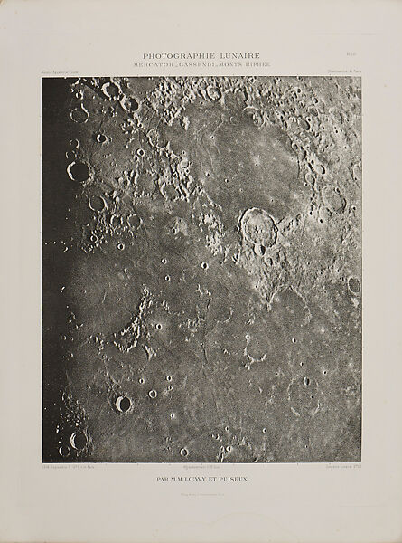 Photographic Atlas of the Moon, Published by the Paris Observatory (Atlas Photographique de la lune, publié par l'Observatoire de Paris), Maurice Loewy (French (born Austria), Vienna 1833–1907 Paris), Photogravure 