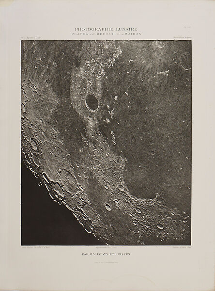 Photographic Atlas of the Moon, Published by the Paris Observatory (Atlas Photographique de la lune, publié par l'Observatoire de Paris), Maurice Loewy (French (born Austria), Vienna 1833–1907 Paris), Photogravure 