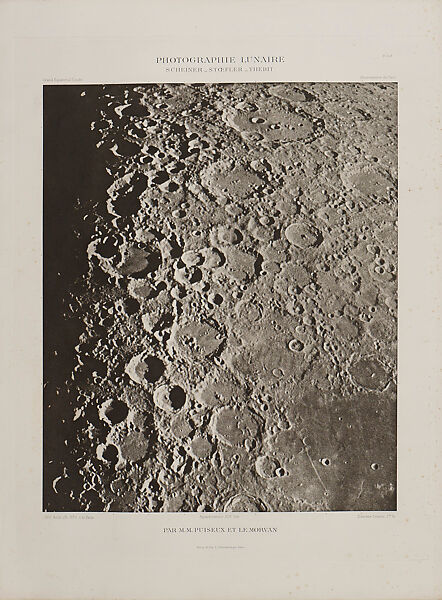 Photographic Atlas of the Moon, Published by the Paris Observatory (Atlas Photographique de la lune, publié par l'Observatoire de Paris), Maurice Loewy (French (born Austria), Vienna 1833–1907 Paris), Photogravure 