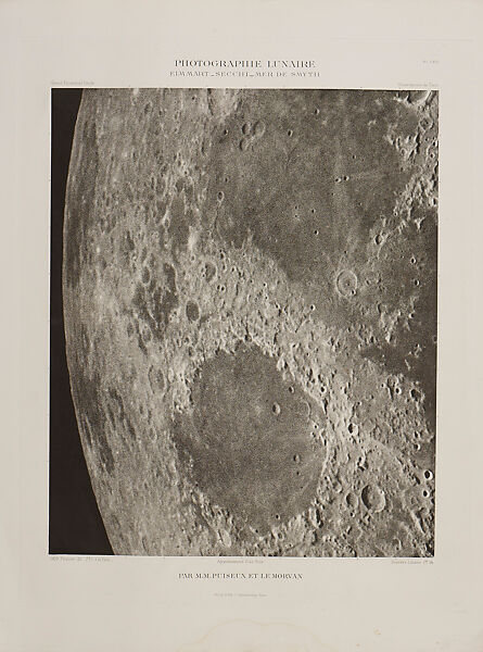 Photographic Atlas of the Moon, Published by the Paris Observatory (Atlas Photographique de la lune, publié par l'Observatoire de Paris), Maurice Loewy (French (born Austria), Vienna 1833–1907 Paris), Photogravure 