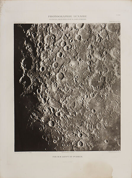 Photographic Atlas of the Moon, Published by the Paris Observatory (Atlas Photographique de la lune, publié par l'Observatoire de Paris), Maurice Loewy (French (born Austria), Vienna 1833–1907 Paris), Photogravure 
