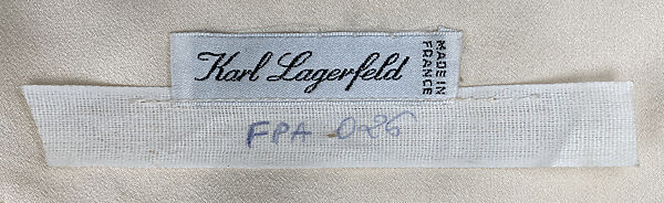 Dress, Karl Lagerfeld (French, founded 1984), silk, French
