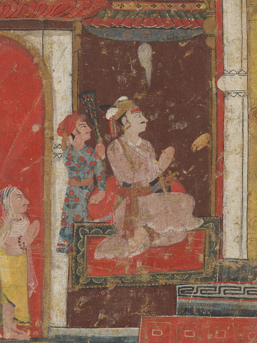 Worship of Lord Jagannatha in His Temple at Puri, Opaque pigments on cotton, Nepal