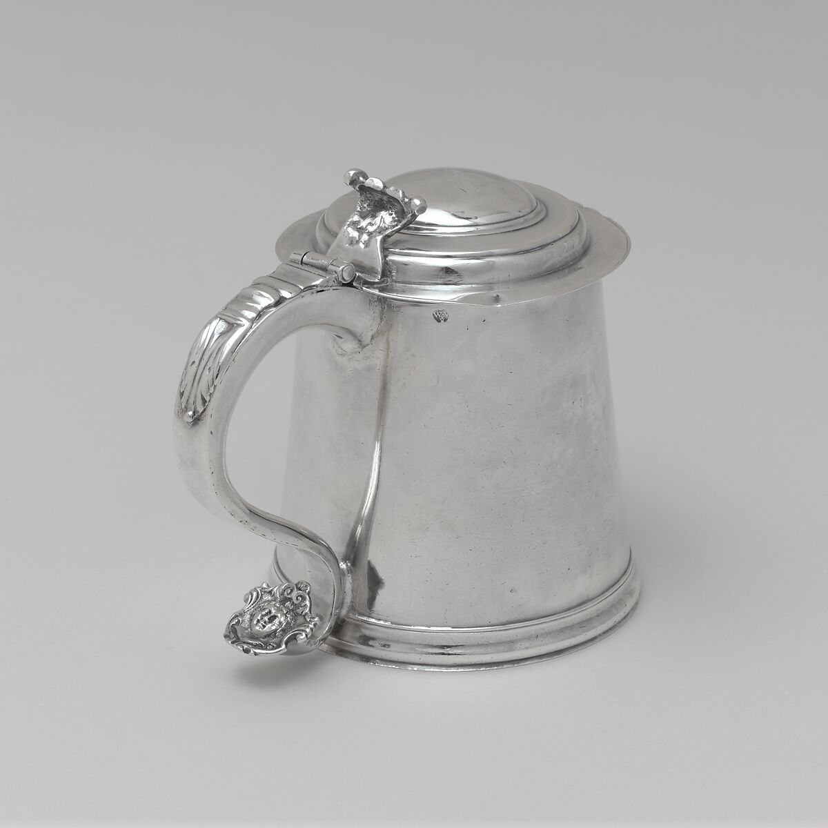 Tankard, William Vilant (active ca. 1725), Silver, American 