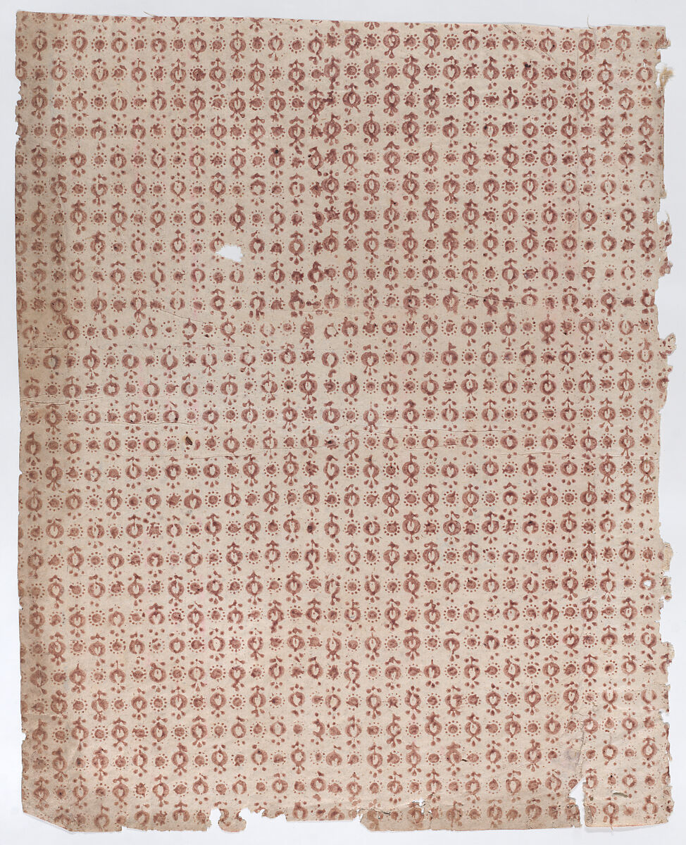 Sheet with overall pattern of various kinds of dots, Anonymous  , 19th century, Relief print (wood or metal) 