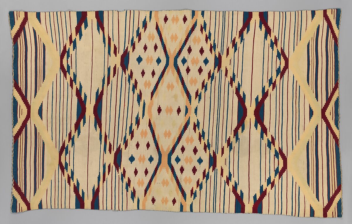 Serape, Unidentified Navajo Artist, Dyed and undyed wool, Diné/Navajo, Native American 