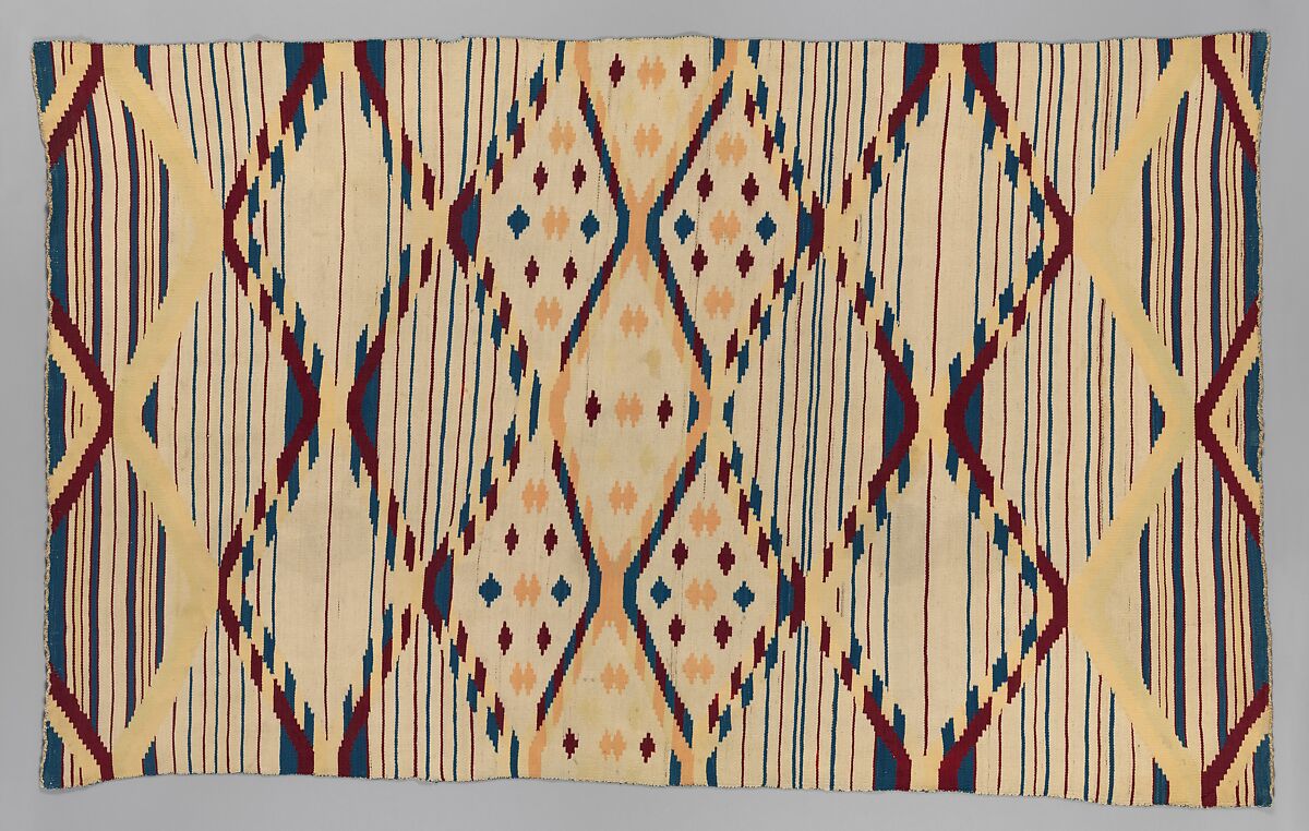 Serape, Unidentified Navajo Artist, Dyed and undyed wool, Diné/Navajo, Native American