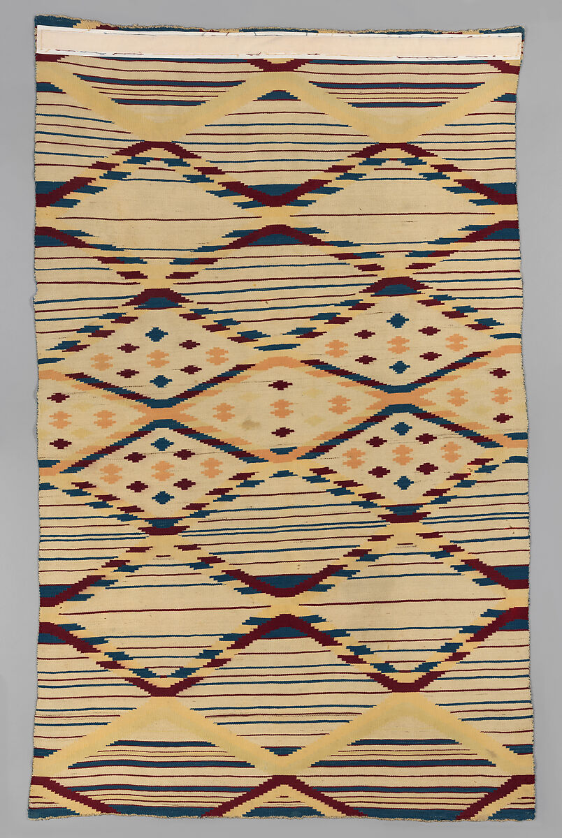 Serape, Unidentified Navajo Artist, Dyed and undyed wool, Diné/Navajo, Native American