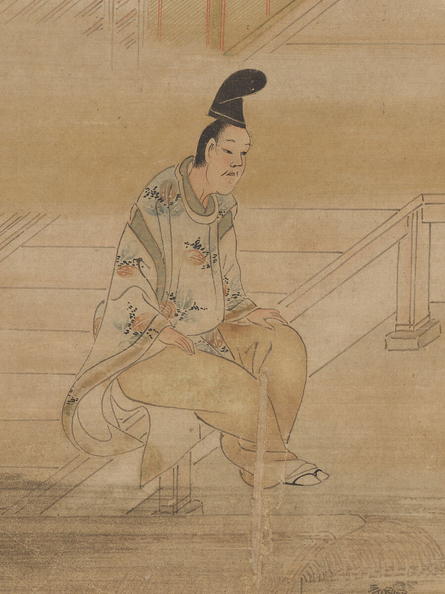 “Taira no Koremori’s Farewell,”  from The Tale of the Heike (Heike monogatari), Iwasa Matabei (Katsumochi) (Japanese, 1578–1650), Hanging scroll; ink, color, gold and silver on paper, Japan