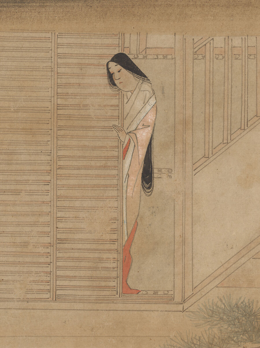“Taira no Koremori’s Farewell,”  from The Tale of the Heike (Heike monogatari), Iwasa Matabei (Katsumochi) (Japanese, 1578–1650), Hanging scroll; ink, color, gold and silver on paper, Japan