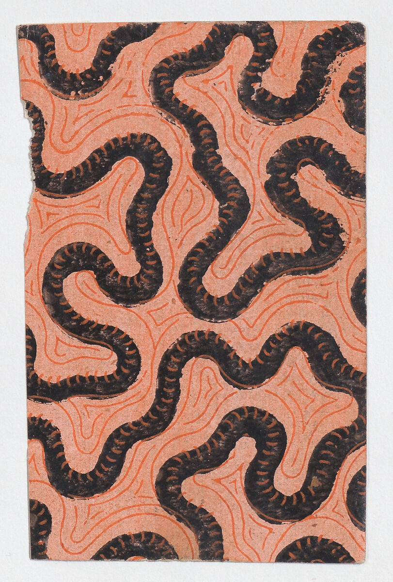 Sheet with abstract pattern, Anonymous  , 19th century, Relief print (wood or metal) 