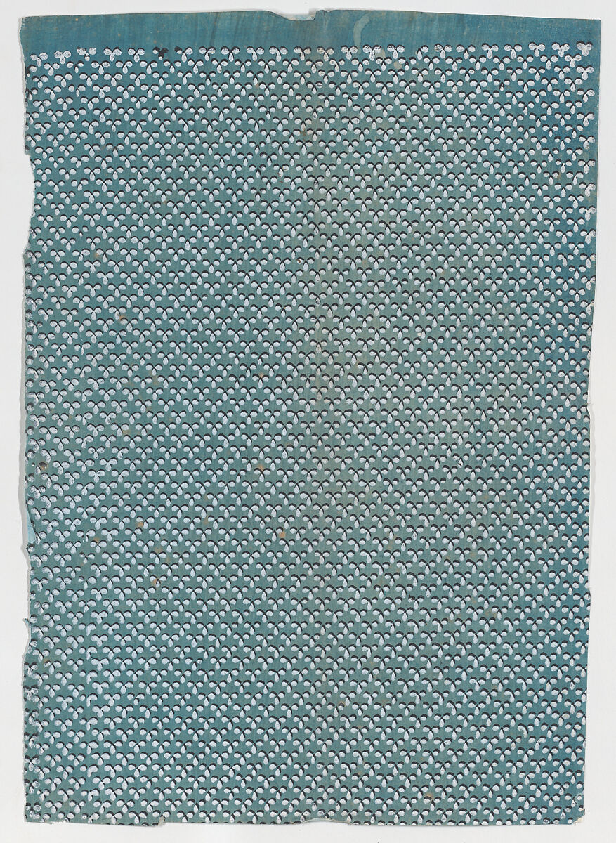 Sheet with overall pattern of dots in triangular shapes, Anonymous  , 19th century, Relief print (wood or metal) 