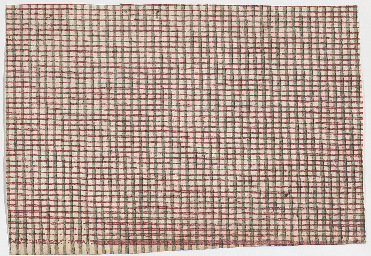 Sheet with overall crisscross pattern, Anonymous  , 19th century, Relief print (wood or metal) 