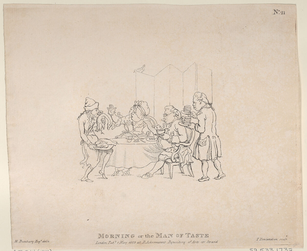 Morning, or, the Man of Taste, Thomas Rowlandson (British, London 1757–1827 London), Etching 