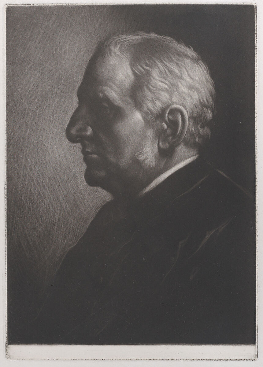 Portrait of Sir Francis Seymour Haden, Alphonse Legros (French, Dijon 1837–1911 Watford, Hertfordshire), Mezzotint 