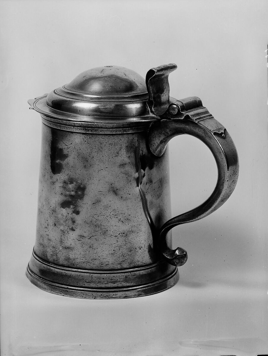 Tankard, Henry Will (1734–ca. 1802), Pewter, American 