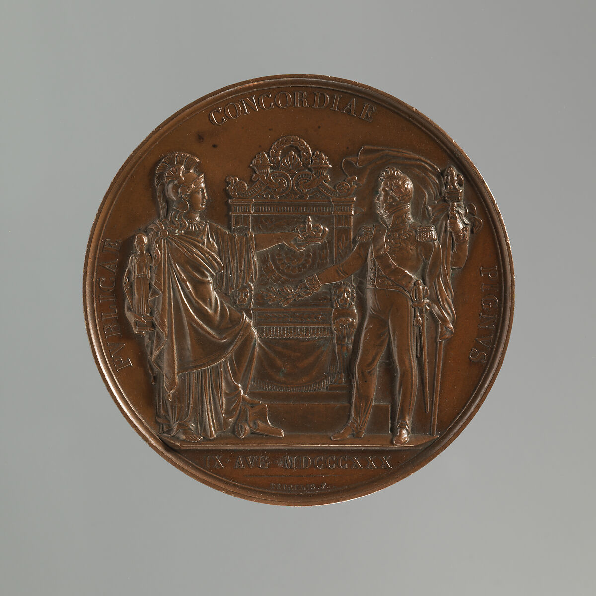 Concordiae, Alexis Joseph Depaulis (French, Paris 1790–1867 Paris), Bronze, French