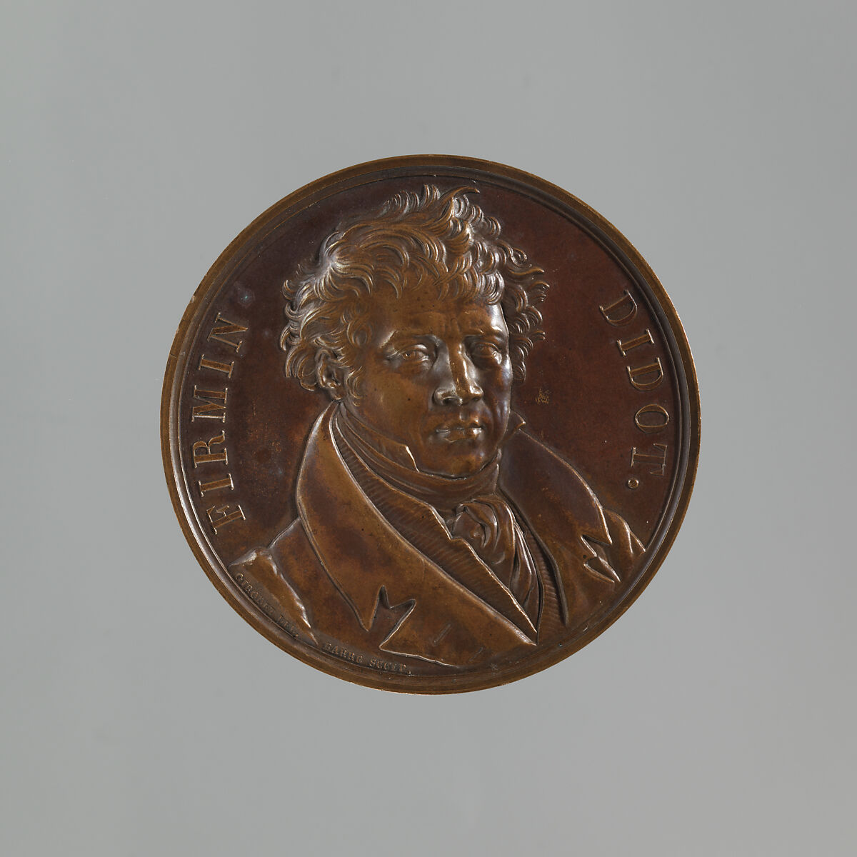 Firmin Didot (1764-1836), Jean-Jacques Barre (French, Paris 1793–1855 Paris), Bronze, French 