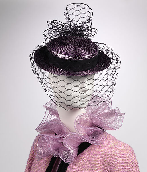 Ensemble, Marc Jacobs (American, founded 1984), (a) straw, cotton, synthetic fiber, (b) wool, silk, metal, plastic, (c) nylon, polyester, (d) nylon, polyester, (e) wool, silk, metal, (f) leather, metal, (g, h) leather, American